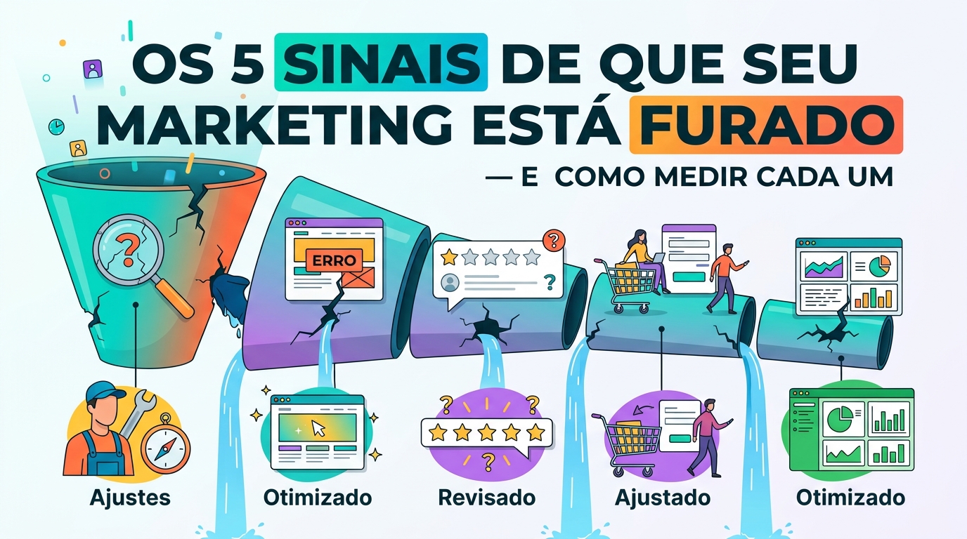 Os 5 sinais de que seu marketing está furado — e como medir cada um.